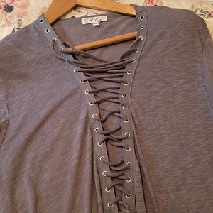 Lace up sexy tunic